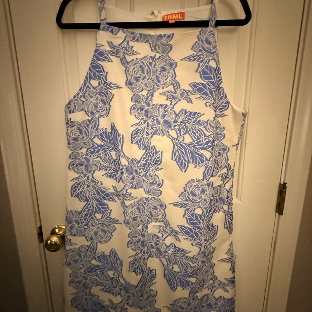 THML white and blue dress. - Picture 2 of 2